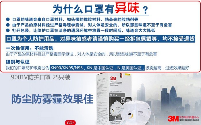 新买的3M防尘口罩有异味正常吗